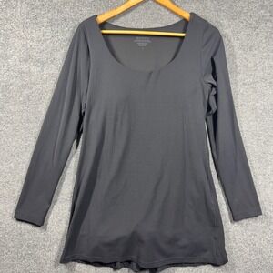 Athleta Dress Womens Large Transcend Long Sleeve Black Built In Shorts Pockets